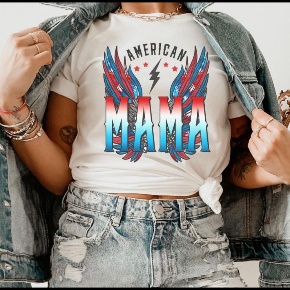 American Mama Graphic T shirt soft cotton Tee